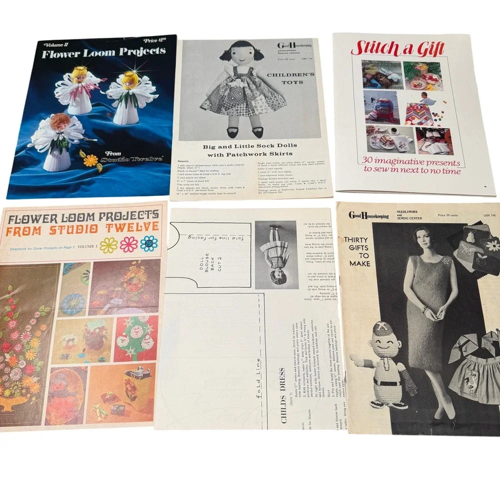 VTG Craft Booklet Lot 15pc Good Housekeeping Studio how to booklets 60s 80s